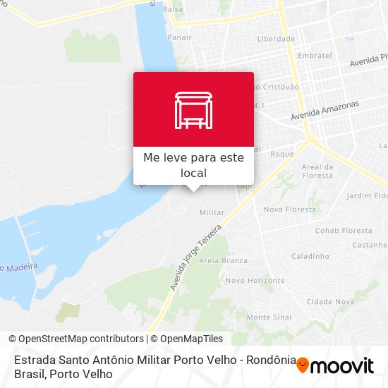 Estrada Santo Antônio Militar Porto Velho - Rondônia Brasil mapa