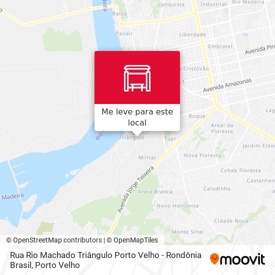 Rua Rio Machado Triângulo Porto Velho - Rondônia Brasil mapa