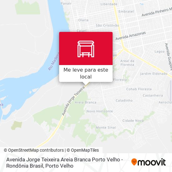 Avenida Jorge Teixeira Areia Branca Porto Velho - Rondônia Brasil mapa