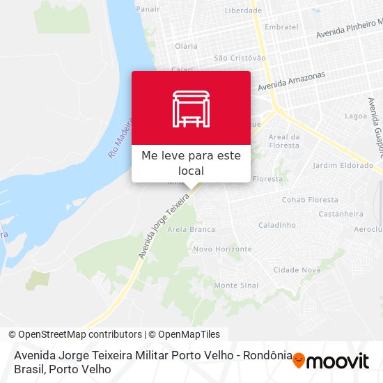 Avenida Jorge Teixeira Militar Porto Velho - Rondônia Brasil mapa