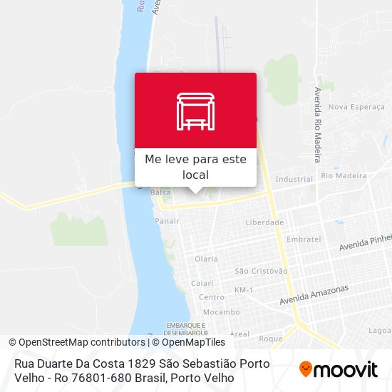 Rua Duarte Da Costa 1829 São Sebastião Porto Velho - Ro 76801-680 Brasil mapa