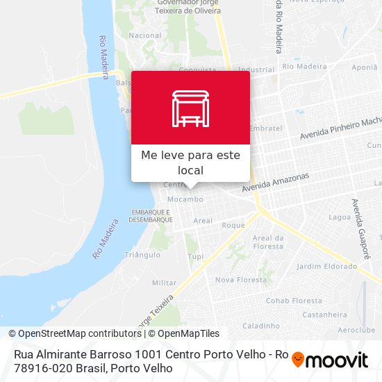Rua Almirante Barroso 1001 Centro Porto Velho - Ro 78916-020 Brasil mapa