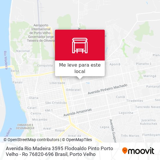 Avenida Rio Madeira 3595 Flodoaldo Pinto Porto Velho - Ro 76820-696 Brasil mapa