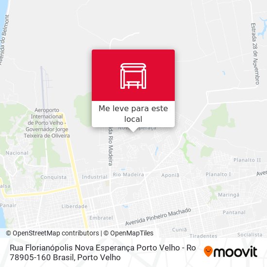 Rua Florianópolis Nova Esperança Porto Velho - Ro 78905-160 Brasil mapa