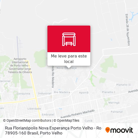 Rua Florianópolis Nova Esperança Porto Velho - Ro 78905-160 Brasil mapa