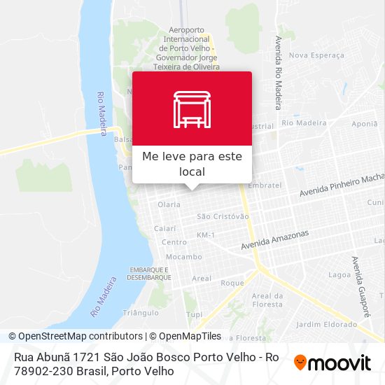 Rua Abunã 1721 São João Bosco Porto Velho - Ro 78902-230 Brasil mapa