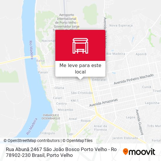 Rua Abunã 2467 São João Bosco Porto Velho - Ro 78902-230 Brasil mapa