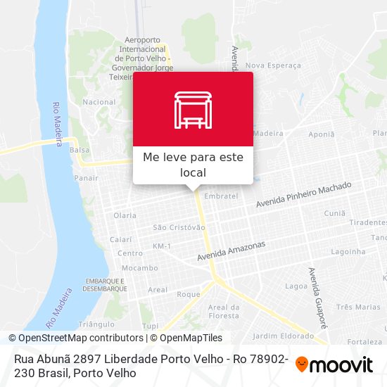 Rua Abunã 2897 Liberdade Porto Velho - Ro 78902-230 Brasil mapa