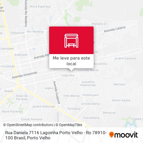 Rua Daniela 7116 Lagoinha Porto Velho - Ro 78910-100 Brasil mapa