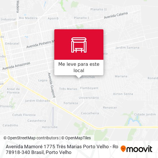 Avenida Mamoré 1775 Três Marias Porto Velho - Ro 78918-340 Brasil mapa