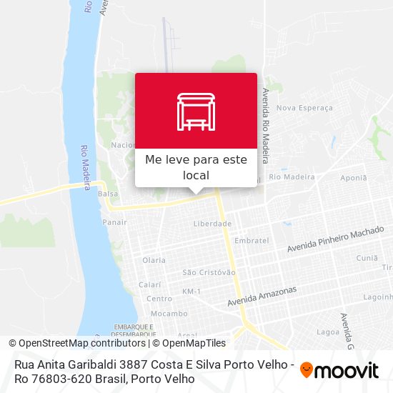 Rua Anita Garibaldi 3887 Costa E Silva Porto Velho - Ro 76803-620 Brasil mapa