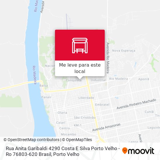 Rua Anita Garibaldi 4290 Costa E Silva Porto Velho - Ro 76803-620 Brasil mapa