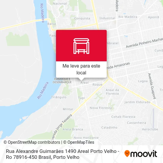 Rua Alexandre Guimarães 1490 Areal Porto Velho - Ro 78916-450 Brasil mapa