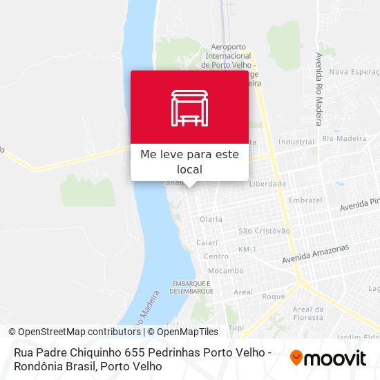 Rua Padre Chiquinho 655 Pedrinhas Porto Velho - Rondônia Brasil mapa