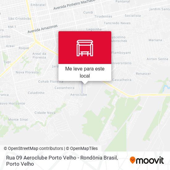 Rua 09 Aeroclube Porto Velho - Rondônia Brasil mapa