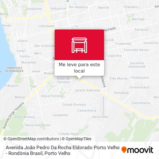 Avenida João Pedro Da Rocha Eldorado Porto Velho - Rondônia Brasil mapa