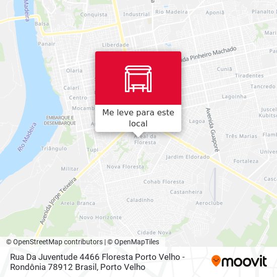Rua Da Juventude 4466 Floresta Porto Velho - Rondônia 78912 Brasil mapa