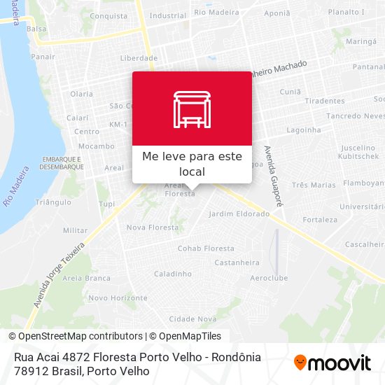 Rua Acai 4872 Floresta Porto Velho - Rondônia 78912 Brasil mapa