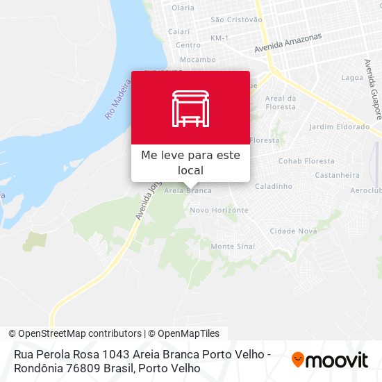 Rua Perola Rosa 1043 Areia Branca Porto Velho - Rondônia 76809 Brasil mapa