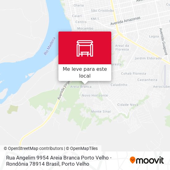 Rua Angelim 9954 Areia Branca Porto Velho - Rondônia 78914 Brasil mapa