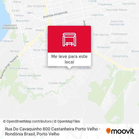 Rua Do Cavaquinho 800 Castanheira Porto Velho - Rondônia Brasil mapa