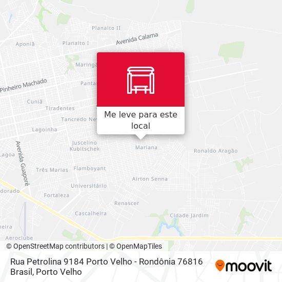 Rua Petrolina 9184 Porto Velho - Rondônia 76816 Brasil mapa