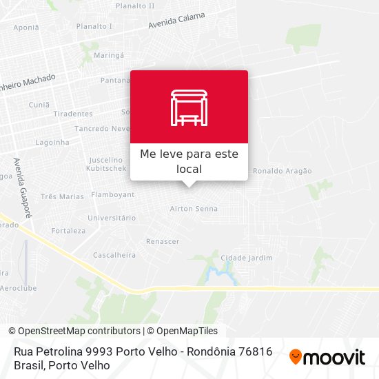 Rua Petrolina 9993 Porto Velho - Rondônia 76816 Brasil mapa