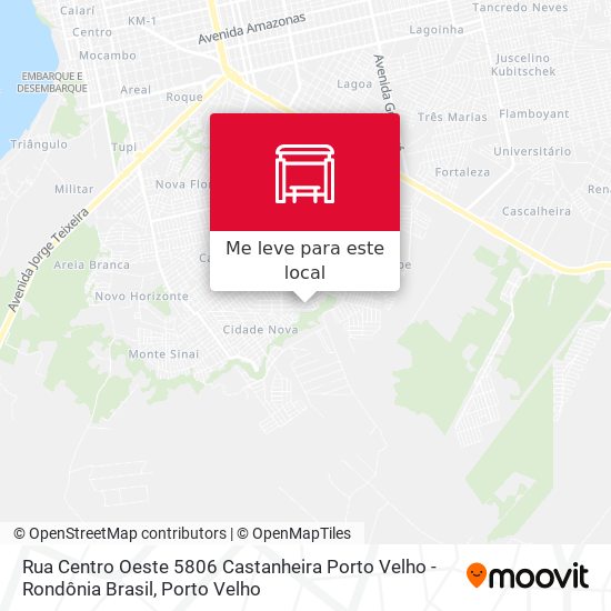 Rua Centro Oeste 5806 Castanheira Porto Velho - Rondônia Brasil mapa