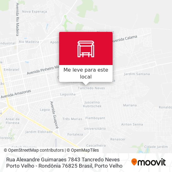 Rua Alexandre Guimaraes 7843 Tancredo Neves Porto Velho - Rondônia 76825 Brasil mapa