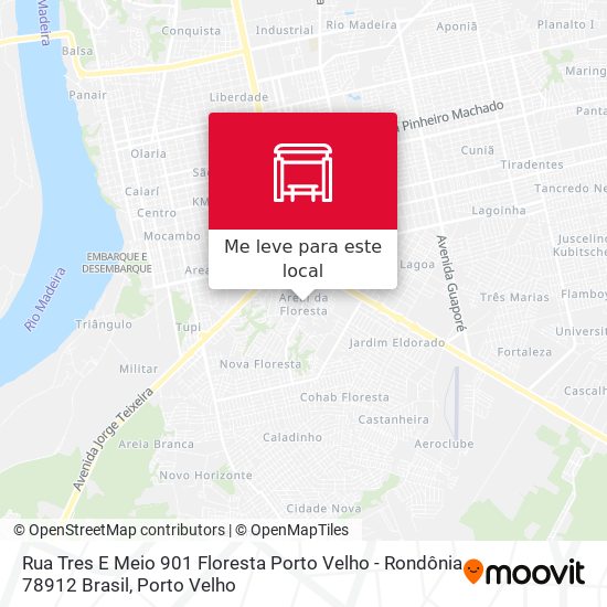 Rua Tres E Meio 901 Floresta Porto Velho - Rondônia 78912 Brasil mapa