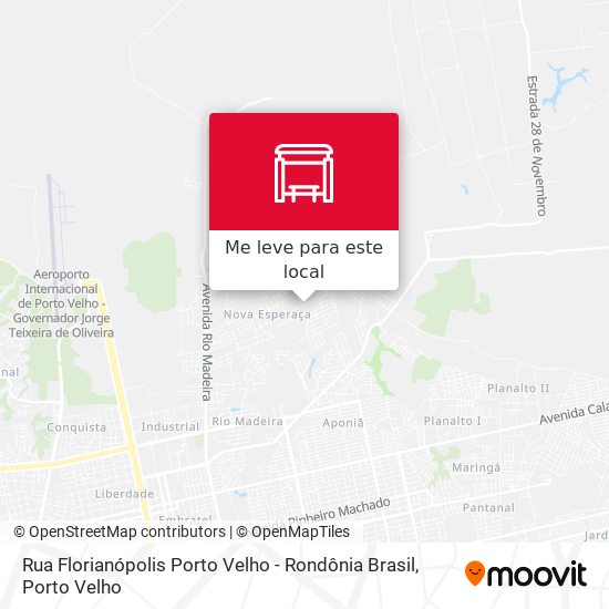 Rua Florianópolis Porto Velho - Rondônia Brasil mapa