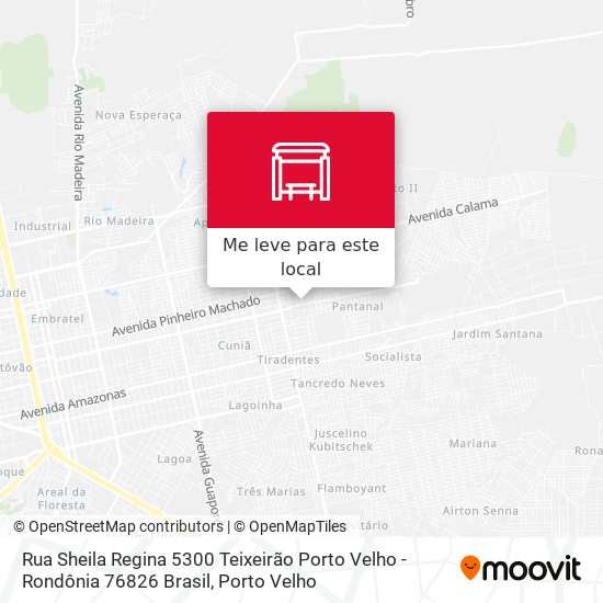 Rua Sheila Regina 5300 Teixeirão Porto Velho - Rondônia 76826 Brasil mapa