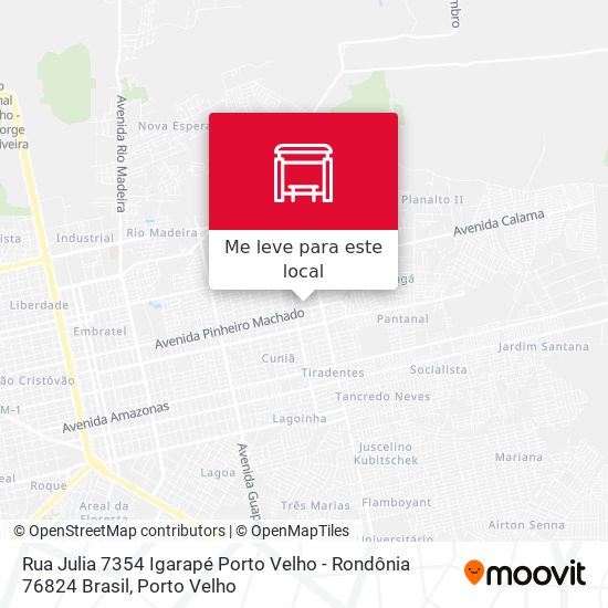 Rua Julia 7354 Igarapé Porto Velho - Rondônia 76824 Brasil mapa