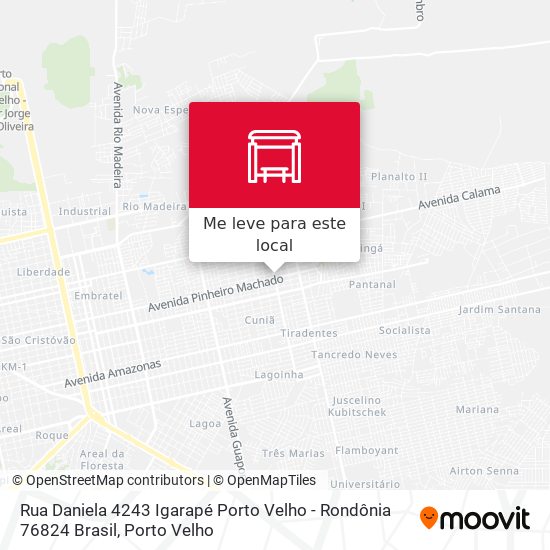 Rua Daniela 4243 Igarapé Porto Velho - Rondônia 76824 Brasil mapa