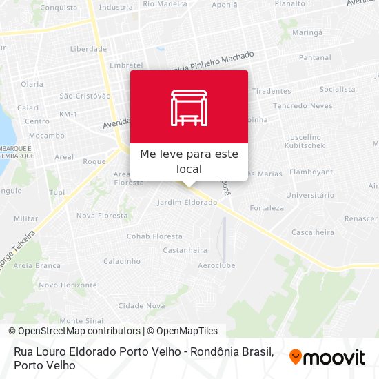 Rua Louro Eldorado Porto Velho - Rondônia Brasil mapa