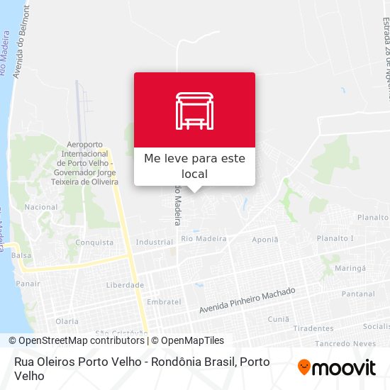 Rua Oleiros Porto Velho - Rondônia Brasil mapa