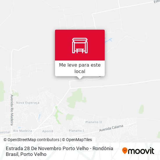 Estrada 28 De Novembro Porto Velho - Rondônia Brasil mapa