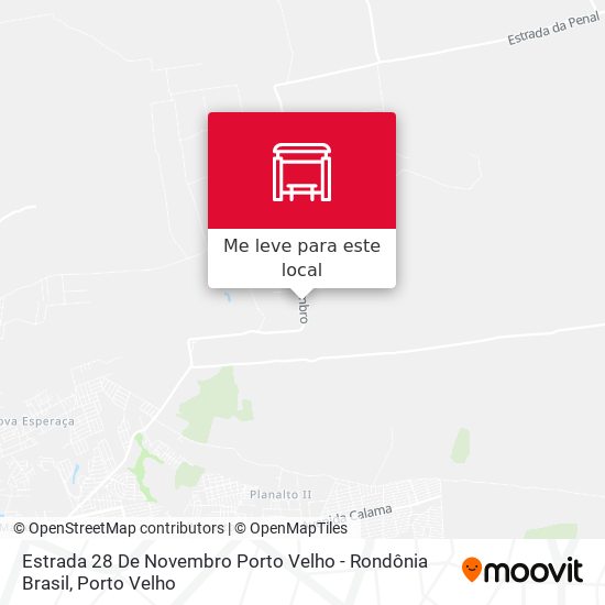 Estrada 28 De Novembro Porto Velho - Rondônia Brasil mapa