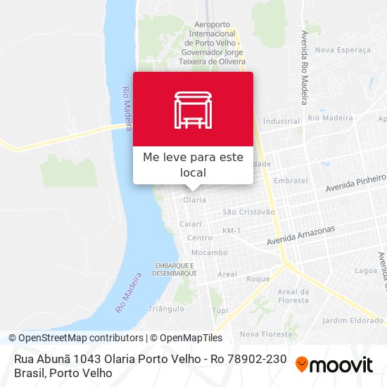 Rua Abunã 1043 Olaria Porto Velho - Ro 78902-230 Brasil mapa