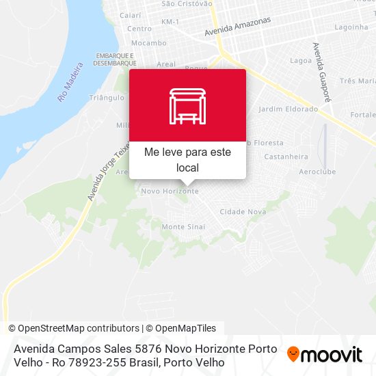Avenida Campos Sales 5876 Novo Horizonte Porto Velho - Ro 78923-255 Brasil mapa