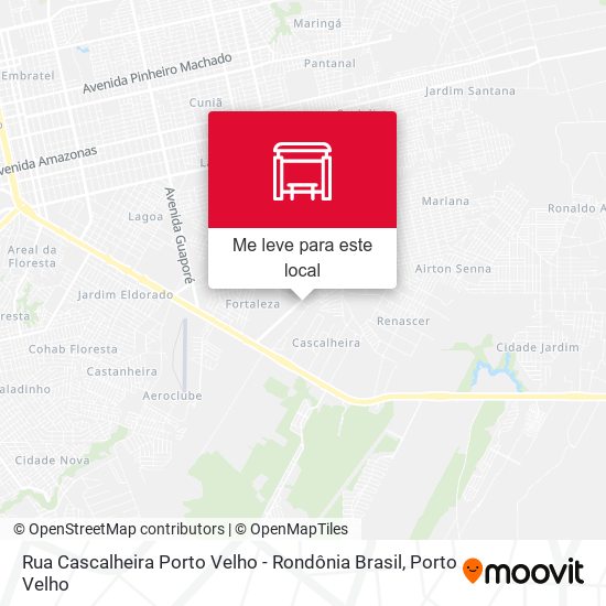 Rua Cascalheira Porto Velho - Rondônia Brasil mapa