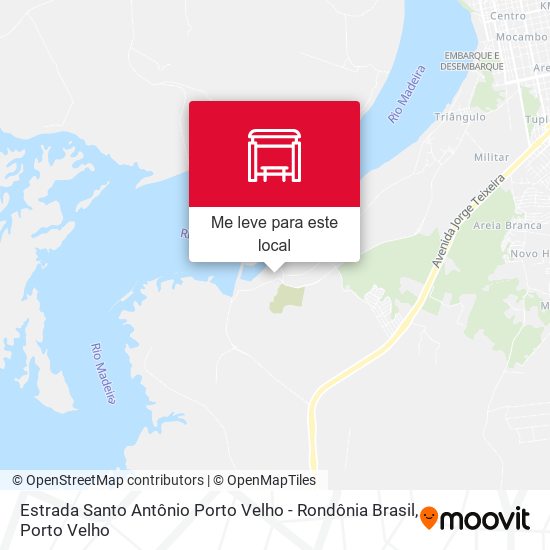 Estrada Santo Antônio Porto Velho - Rondônia Brasil mapa