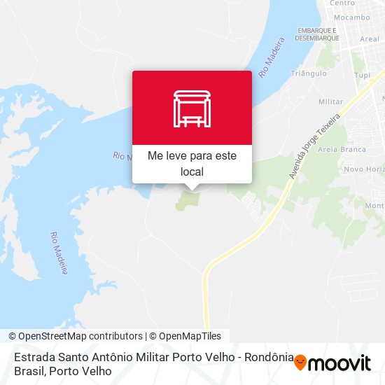 Estrada Santo Antônio Militar Porto Velho - Rondônia Brasil mapa