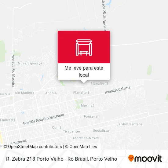 R. Zebra 213 Porto Velho - Ro Brasil mapa