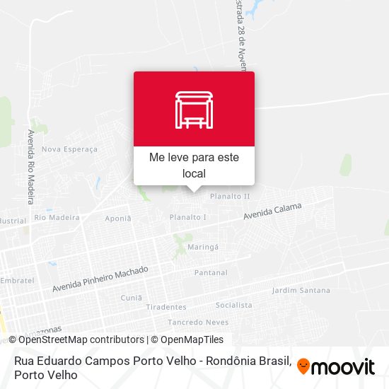 Rua Eduardo Campos Porto Velho - Rondônia Brasil mapa