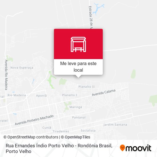 Rua Ernandes Índio Porto Velho - Rondônia Brasil mapa