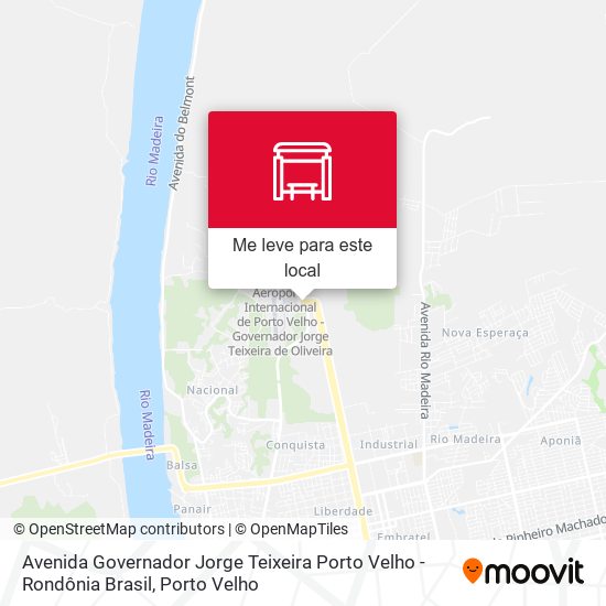 Avenida Governador Jorge Teixeira Porto Velho - Rondônia Brasil mapa