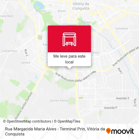 Rua Margarida Maria Alves - Terminal Prin mapa