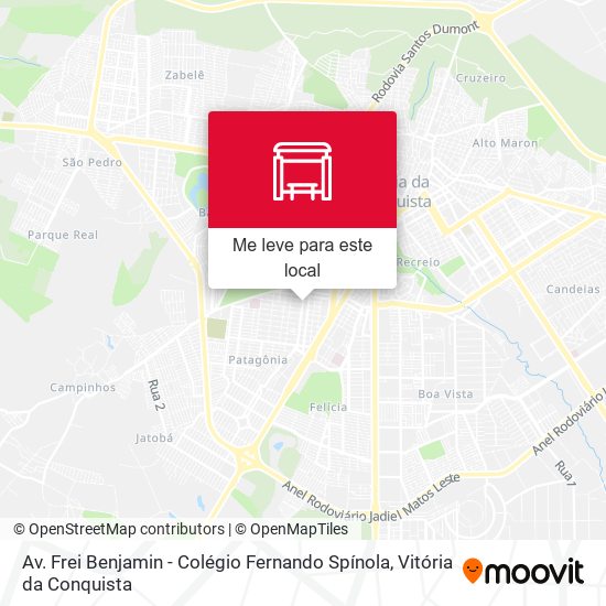 Av. Frei Benjamin - Colégio Fernando Spínola mapa