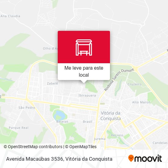 Avenida Macaúbas 3536 mapa